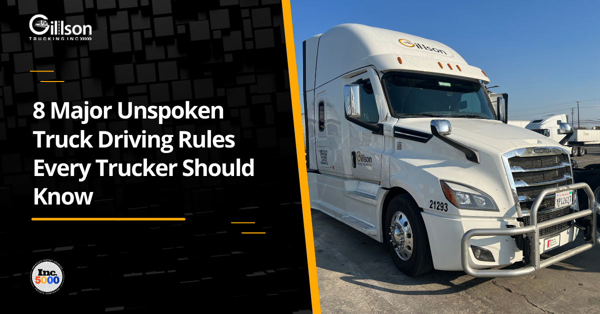 8 Major Unspoken Truck Driving Rules Every Trucker Should Know